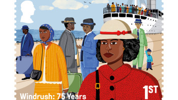 Windrush75 small island life stamp